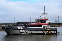 Vėjo jėgainių aptarnavimo laivas parduodamas