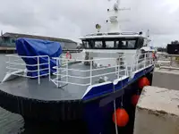 Vėjo jėgainių aptarnavimo laivas parduodamas