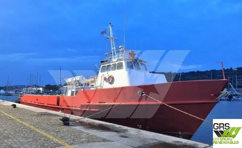 Vėjo jėgainių aptarnavimo laivas parduodamas