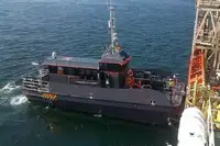 Vėjo jėgainių aptarnavimo laivas parduodamas