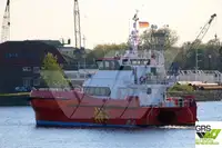 Vėjo jėgainių aptarnavimo laivas parduodamas