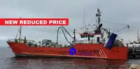 Laivas žuvims perdirbti ir pristatyti parduodamas