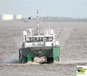 Vėjo jėgainių aptarnavimo laivas parduodamas