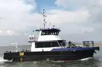 Vėjo jėgainių aptarnavimo laivas parduodamas