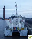 Vėjo jėgainių aptarnavimo laivas parduodamas