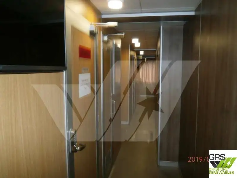 Vėjo jėgainių aptarnavimo laivas parduodamas