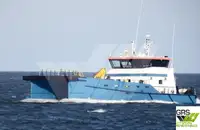 Vėjo jėgainių aptarnavimo laivas parduodamas