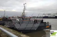 Vėjo jėgainių aptarnavimo laivas parduodamas