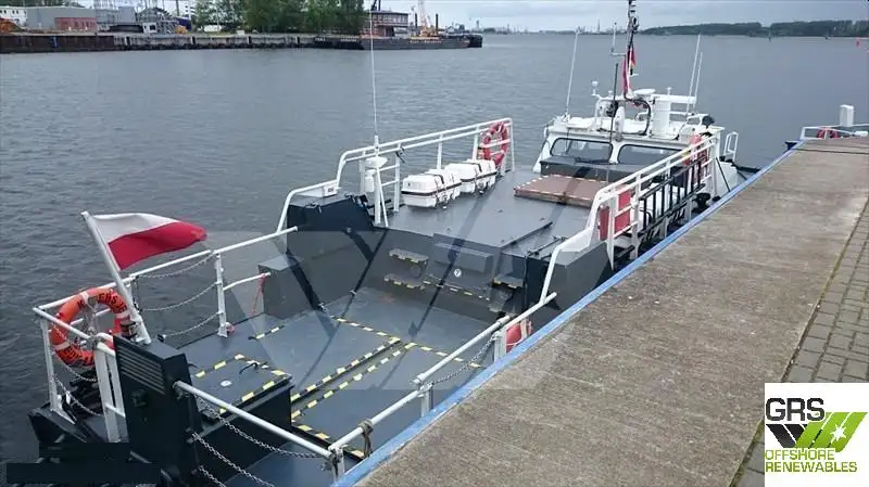 Vėjo jėgainių aptarnavimo laivas parduodamas