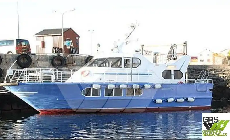 Vėjo jėgainių aptarnavimo laivas parduodamas