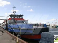 Vėjo jėgainių aptarnavimo laivas parduodamas