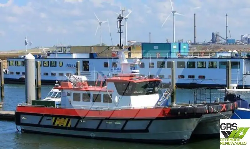 Vėjo jėgainių aptarnavimo laivas parduodamas