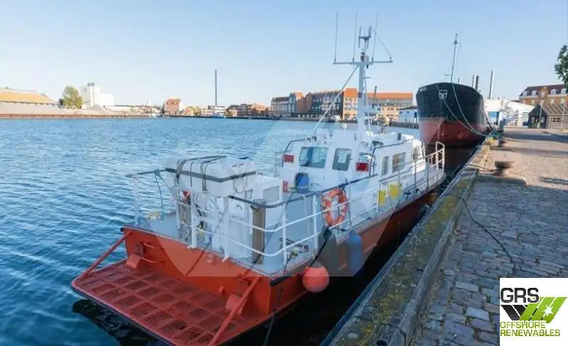 Vėjo jėgainių aptarnavimo laivas parduodamas