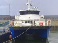 Vėjo jėgainių aptarnavimo laivas parduodamas