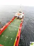 Vėjo jėgainių aptarnavimo laivas parduodamas
