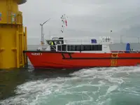 Vėjo jėgainių aptarnavimo laivas parduodamas