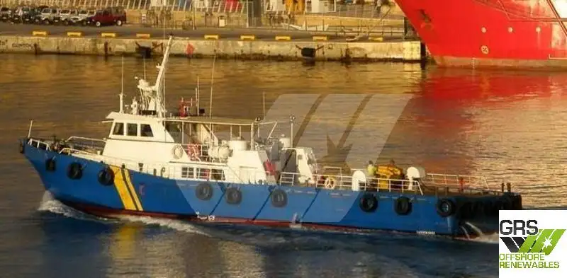 Vėjo jėgainių aptarnavimo laivas parduodamas