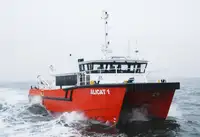 Vėjo jėgainių aptarnavimo laivas parduodamas